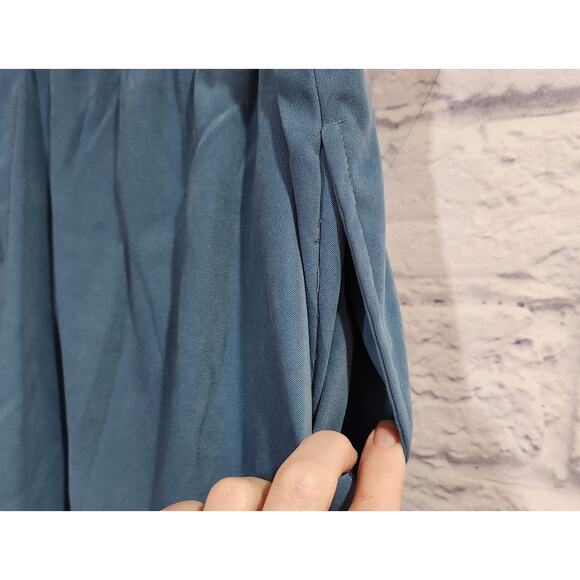 Draper's & Damon's Blue Pleated Pull On Pants PL Lightweight Soft Stretch - Picture 3 of 5